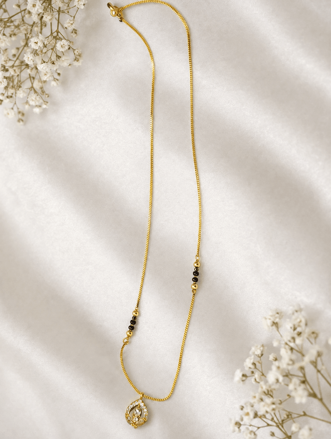 Minimal Black Bead Mangalsutra
