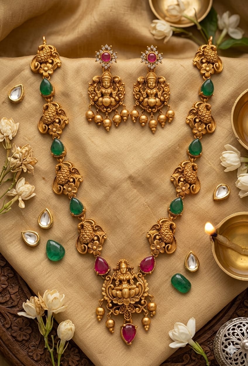 Lakshmi Long Neck Pendant